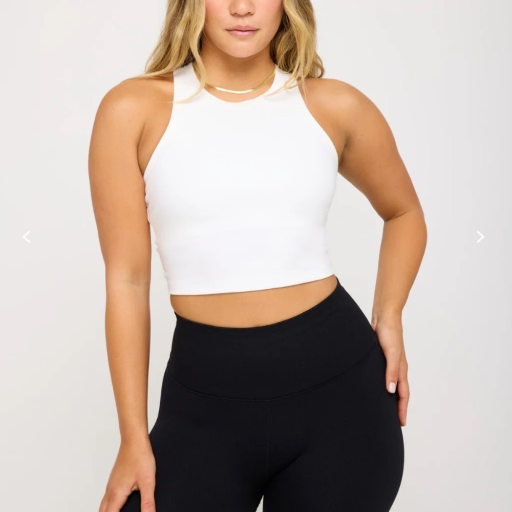 NWOT Spiritual Gangster Dream Tech Crop Tank White sz XS